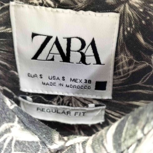 ザラ ZARA 花柄 L/S レーヨンシャツ メンズ import:S