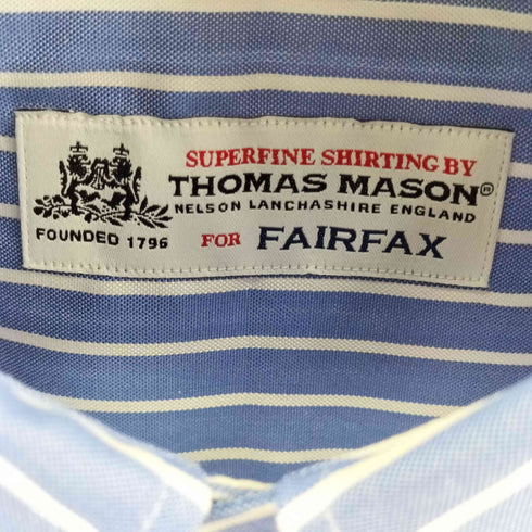 トーマスメイソンフォーフェアファクス THOMAS MASON for FAIRFAX L/S ストライプシャツ メンズ 16/42