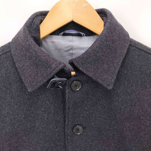 ランバンオンブルー LANVIN en Bleu 裏地デザイン ウールステンカラーハーフコート メンズ 48