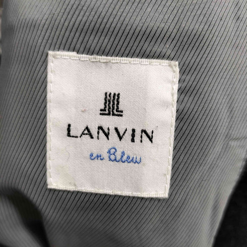 ランバンオンブルー LANVIN en Bleu 裏地デザイン ウールステンカラーハーフコート メンズ 48