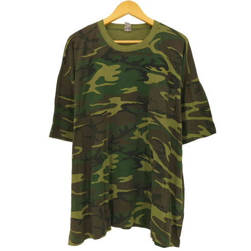 RANGER USA製 ウッドランドカモ ポケットTシャツ 裾袖シングル メンズ