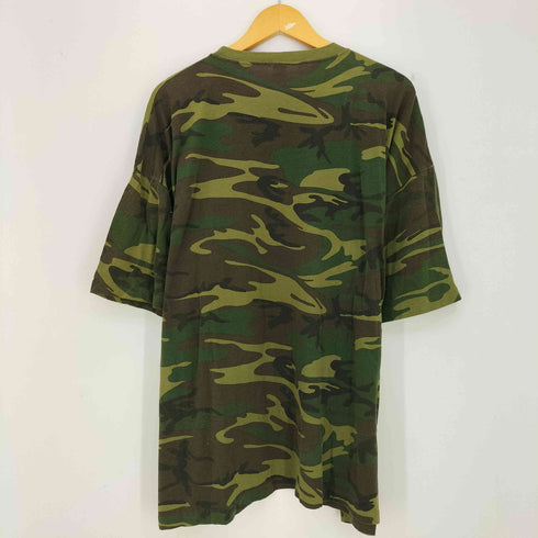 RANGER USA製 ウッドランドカモ ポケットTシャツ 裾袖シングル メンズ