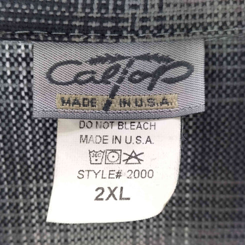 キャルトップ CALTOP USA製 オンブレチェック 半袖シャツ メンズ JPN:XXL