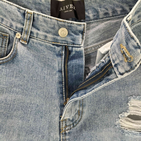 キャスパージョンアイバー CASPER JOHN AIVER ダメージ加工 デニムパンツ メンズ