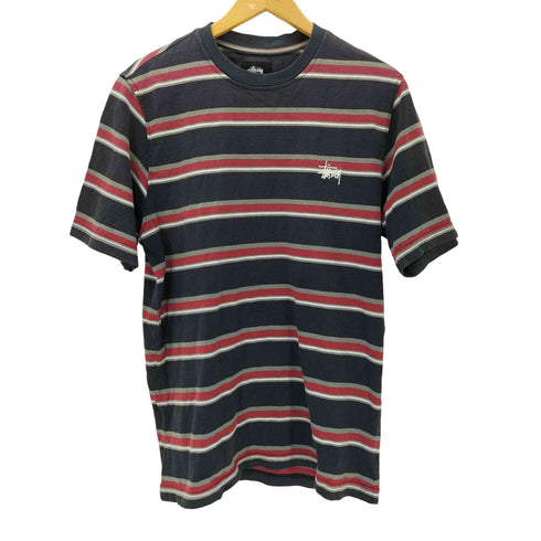 ステューシー Stussy ストックロゴボーダークルーネックTシャツ メンズ JPN:S