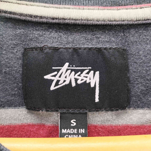ステューシー Stussy ストックロゴボーダークルーネックTシャツ メンズ JPN:S