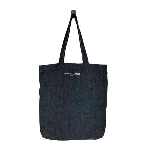 トミージーンズ tommy jeans フロントロゴデニムトートバッグ メンズ