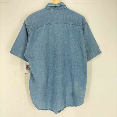 ポートアンドカンパニー PORT and COMPANY 企業ロゴ刺繍半袖デニムシャツ メンズ JPN:L