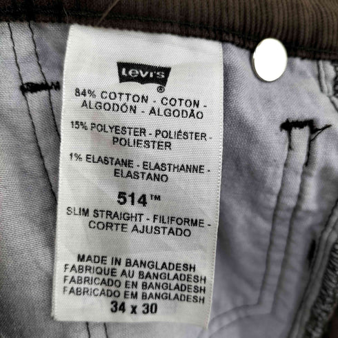 リーバイス Levis 514 バングラディシュ製 ボタン裏3249 コーデュロイパンツ メンズ 34×30