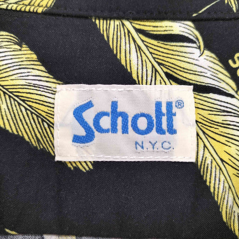 ショット Schott ハワイアンシャツ アロハシャツ フェザー 羽 メンズ JPN:S