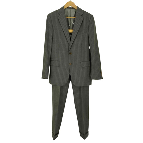 バーニーズニューヨーク BARNEYS NEWYORK PERENNIAL SUPER 110S FABRIC ストライプ 2B テーラードジャケット スラックス セットアップ メンズ 48