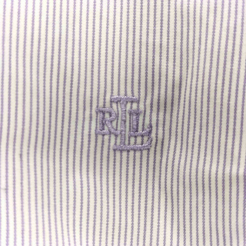 ローレンラルフローレン LAUREN RALPH LAUREN L/S ロゴ刺繍ストライプシャツ レディース PL