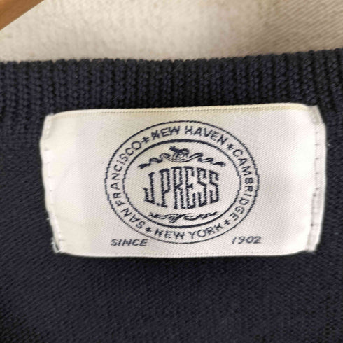 ジェイプレス J.PRESS クルーネック ウール カーディガン レディース JPN:M