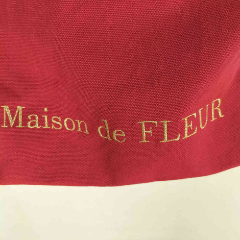 メゾンドフルール Maison de FLEUR フリル キャンバス トートバッグ レディース