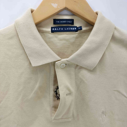 ラルフローレン RALPH LAUREN S/S スモールポニー刺繍 ビーズリメイク ポロシャツ レディース JPN:L