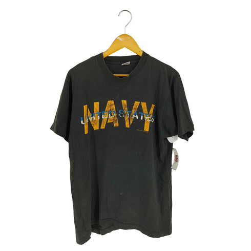 フルーツオブザルーム FRUIT OF THE LOOM USA製 1991コピーライト united states navy クルーネックTシャツ メンズ import:L