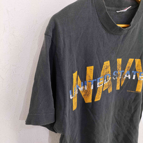フルーツオブザルーム FRUIT OF THE LOOM USA製 1991コピーライト united states navy クルーネックTシャツ メンズ import:L