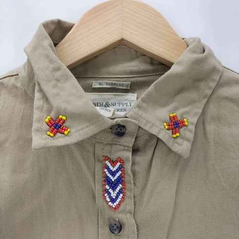 デニムアンドサプライ ラルフローレン DENIM & SUPPLY RALPH LAUREN L/S ビーズデザインワークシャツ レディース JPN:M