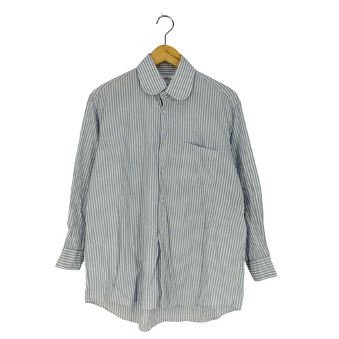 コムデギャルソンシャツ COMME des GARCONS SHIRT フランス製 丸襟 ラウンドカラー ストライプシャツ メンズ JPN:S