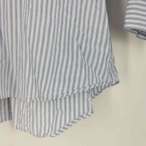 コムデギャルソンシャツ COMME des GARCONS SHIRT フランス製 丸襟 ラウンドカラー ストライプシャツ メンズ JPN:S