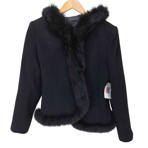 LA RIVA BIANCA アンゴラ混 フォックスファーコート レディース 11AR