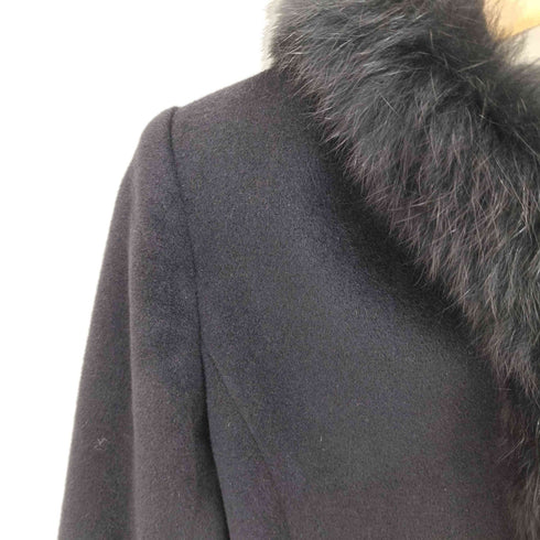 LA RIVA BIANCA アンゴラ混 フォックスファーコート レディース 11AR