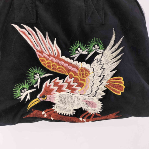 スーベニア刺繍別珍ボストンバッグ メンズ