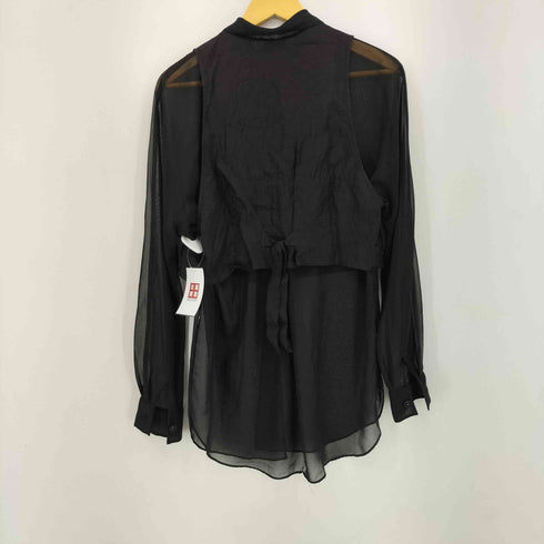 PANCALDI&B フロント切替 L/S シアーシャツ レディース