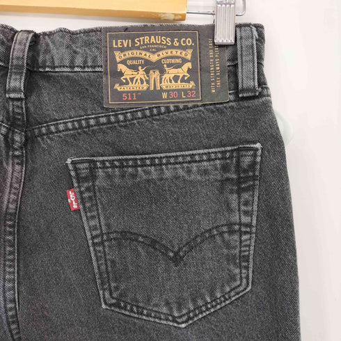 リーバイス Levis SKATEBOARDING SKATE SLIM 5 POCKET S&E CHINA PEAK ブラックデニム メンズ W30 L32