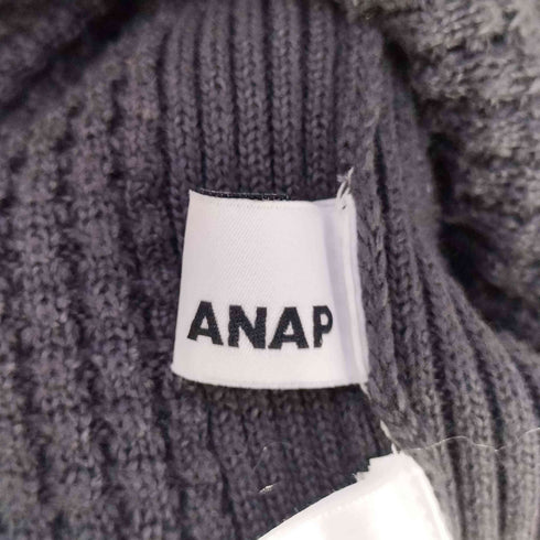 アナップ ANAP ワッフル クールネック トップス レディース FREE