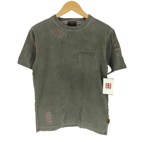 ニーキューイチニーキューゴーオム 291295=HOMME パッチワーク リペア加工 ステッチング ポケット Tシャツ メンズ JPN:2
