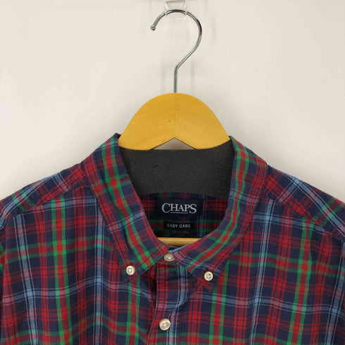 チャップス CHAPS L/S フロント刺繍 チェックワンポケットシャツ メンズ import:XXL