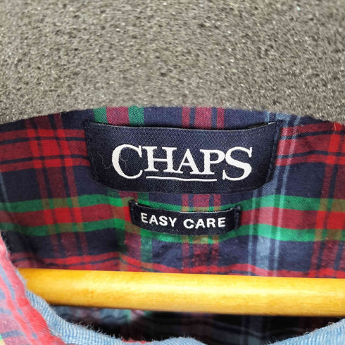 チャップス CHAPS L/S フロント刺繍 チェックワンポケットシャツ メンズ import:XXL