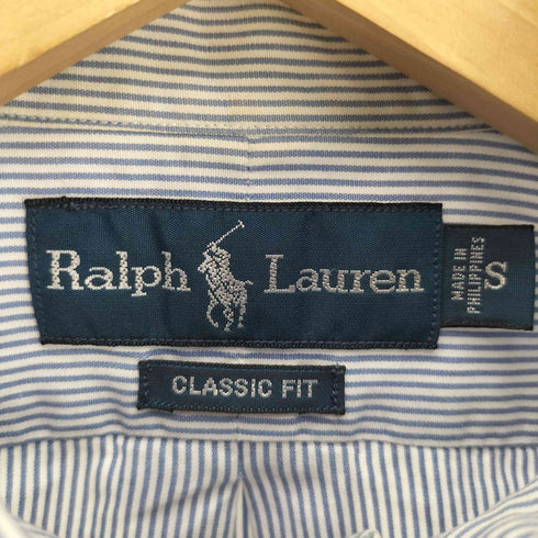 ラルフローレン RALPH LAUREN CLASSIC FIT ポニー 刺繍 ストライプ B.D シャツ メンズ import:S