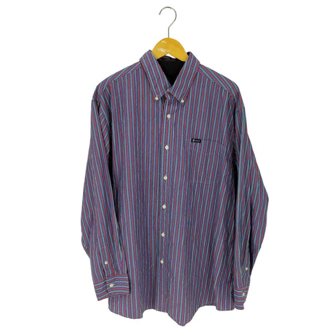 チャップス CHAPS 00S L/S ワンポケット ストライプシャツ ロゴ メンズ import:XXL