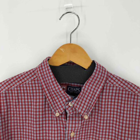 チャップス CHAPS 00S L/S ワンポケットギンガムチェックシャツ ワンポイント メンズ import:XXL