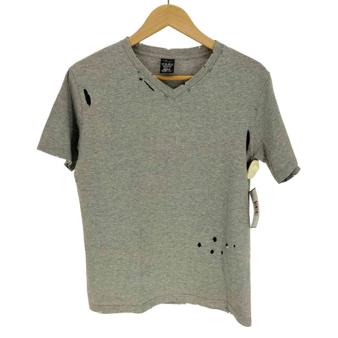 N NUMBER CRASH V-NECK TEE ダメージ加工 Vネック Tシャツ メンズ JPN:2