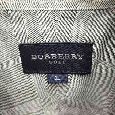 バーバリーゴルフ BURBERRY GOLF ゴルフ ロゴ 刺繍 ボタンダウン S/S シャツ メンズ import:L