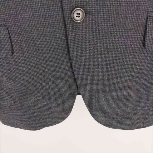 HAUTE 光沢 ウール 千鳥格子 2B テーラードジャケット メンズ 50