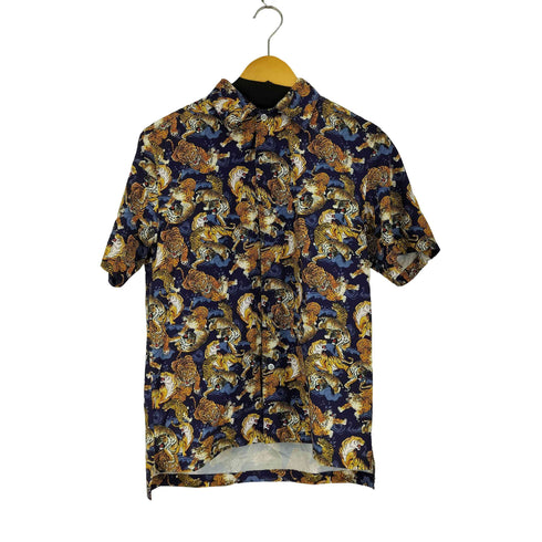 ブルートルネード BLUE TORNADO 総柄 虎 S/S アロハシャツ メンズ JPN:M