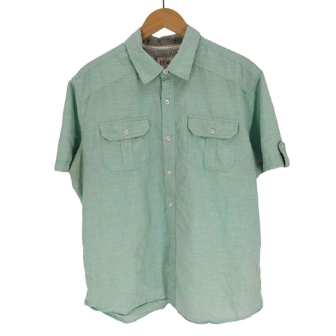 PD&C ポリコットン フラップポケット S/S シャツ メンズ import:XL