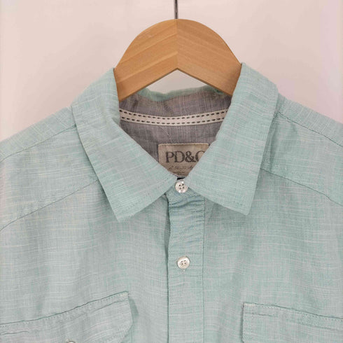 PD&C ポリコットン フラップポケット S/S シャツ メンズ import:XL