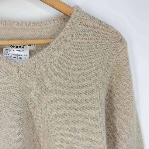 キャサリンハムネットロンドン KATHARINE HAMNETT LONDON Vネック モヘヤウールニット メンズ M