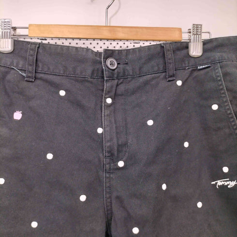 トミーヒルフィガー TOMMY HILFIGER ドット柄 ロゴ刺繍 ハーフチノパンツ メンズ JPN:L