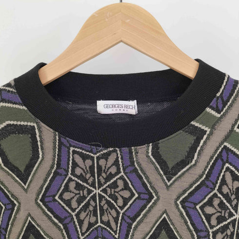 ジョルジュレッシュ GEORGES RECH HOMME 総柄 ウール混 アクリル ニット メンズ