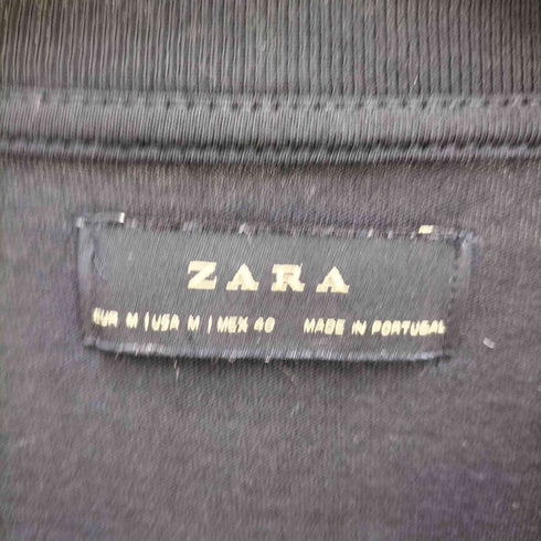 ザラ ZARA スパンコールデザインクルーネックS/S Tシャツ メンズ M