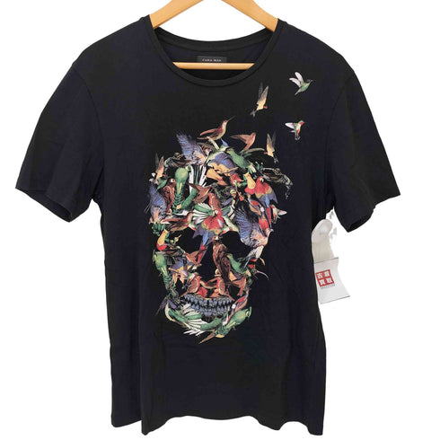 ザラ ZARA 総柄プリントS/S Tシャツ メンズ M