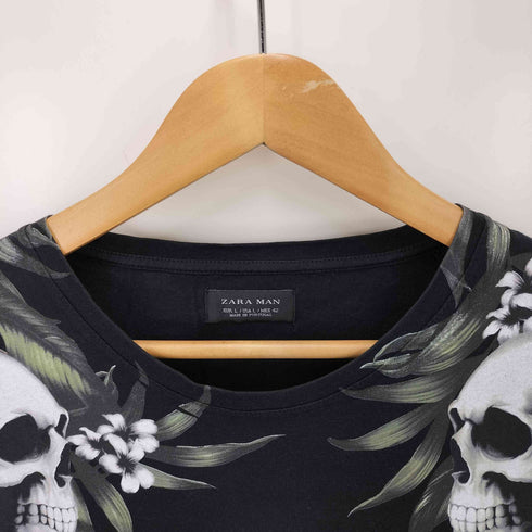 ザラ ZARA 総柄プリントS/S Tシャツ メンズ M