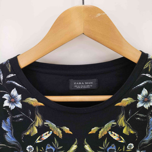 ザラ ZARA 総柄プリントS/S Tシャツ メンズ M
