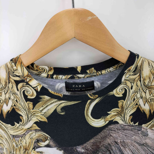 ザラ ZARA 総柄プリントS/S Tシャツ メンズ M